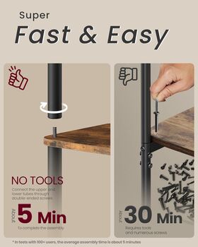 Multi Tier Storage Shelf Standing Shelving Unit Rack, 5 of 6