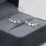 Sterling Silver Cz Star Crawler Earrings, thumbnail 5 of 12