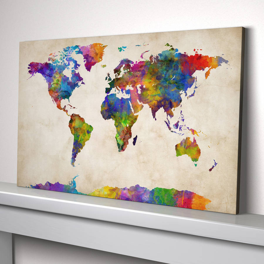 World Map Painting Art Print By Artpause
