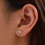 Sterling Silver Manta Ray And Sea Turtle Stud Earrings, thumbnail 2 of 12