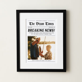 Father's Day Newspaper Style Photo Print, 4 of 5