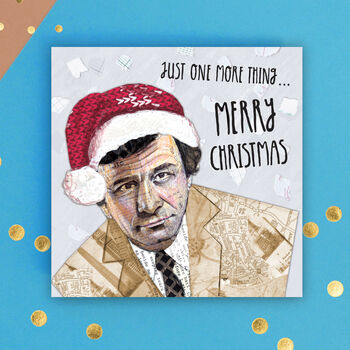 Columbo Christmas Card, Funny Tv Detective Christmas Card, 6 of 6