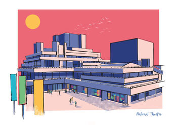 Iconic London National Theatre Card, 3 of 3