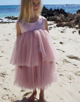 Mia In Dusty Rose ~ Party Or Flower Girl Dress, 2 of 7