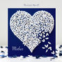 White Butterfly Heart Mother Birthday Card, thumbnail 1 of 8