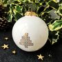 Minimalist White Christmas Bauble With Tree, thumbnail 5 of 6