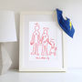 Personalised Family Portrait Print, thumbnail 1 of 5