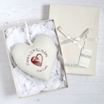 Personalised Birthday Hanging Heart Gift, 4 of 12