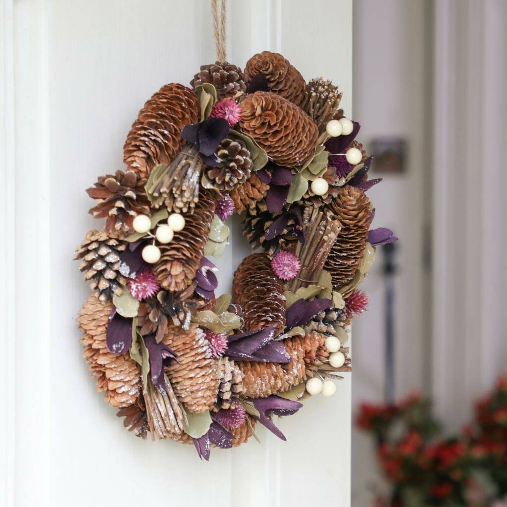 Periwinkle Pearl Luxury Indoor Christmas Wreath By Dibor