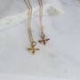 Tiny Bee Charm Necklace Gold Or Rose Gold Vermeil, thumbnail 1 of 7
