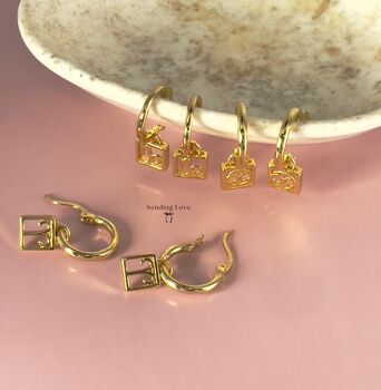 Capricorn Zodiac Earrings Sterling Silver Gift For Her Valentines Day, 6 of 6