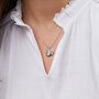 Oyster Shell And Pearl Necklace Set In Sterling Silver, thumbnail 1 of 5