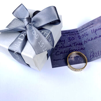 Custom Women's Star Map Engagement Or Wedding Ring, 9 of 10