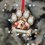 Pet Paw Print Photo 3D Acrylic Christmas Tree Decoration, thumbnail 1 of 4