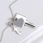 Sterling Silver Key Necklace Small, thumbnail 5 of 6