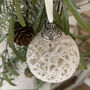 Hand Crafted Tangled Web Ceramic Bauble, thumbnail 1 of 7