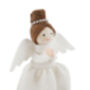 Christmas Felt Dark Haired Angel Tree Topper | Festive Decor | Christmas Decoration | Seasonal, thumbnail 4 of 6