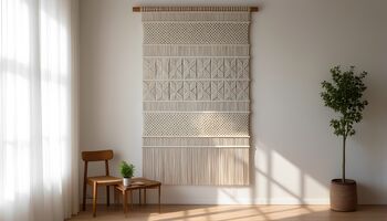 Large Natural Macrame Wall Hanging 'Sephina', 3 of 6