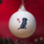 Labradoodle Ceramic Round Bauble, thumbnail 3 of 3