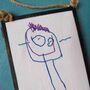 Personalised Childrens Drawing Embroidery Frame Gift, thumbnail 3 of 9