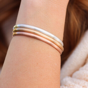 Wide Matte Cuff In 14k Gold Filled, 5 of 7
