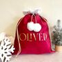 Personalised Velvet Christmas Sack, thumbnail 1 of 9