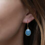 18ct Gold Vermeil Gemstone Hook Earrings, thumbnail 9 of 11