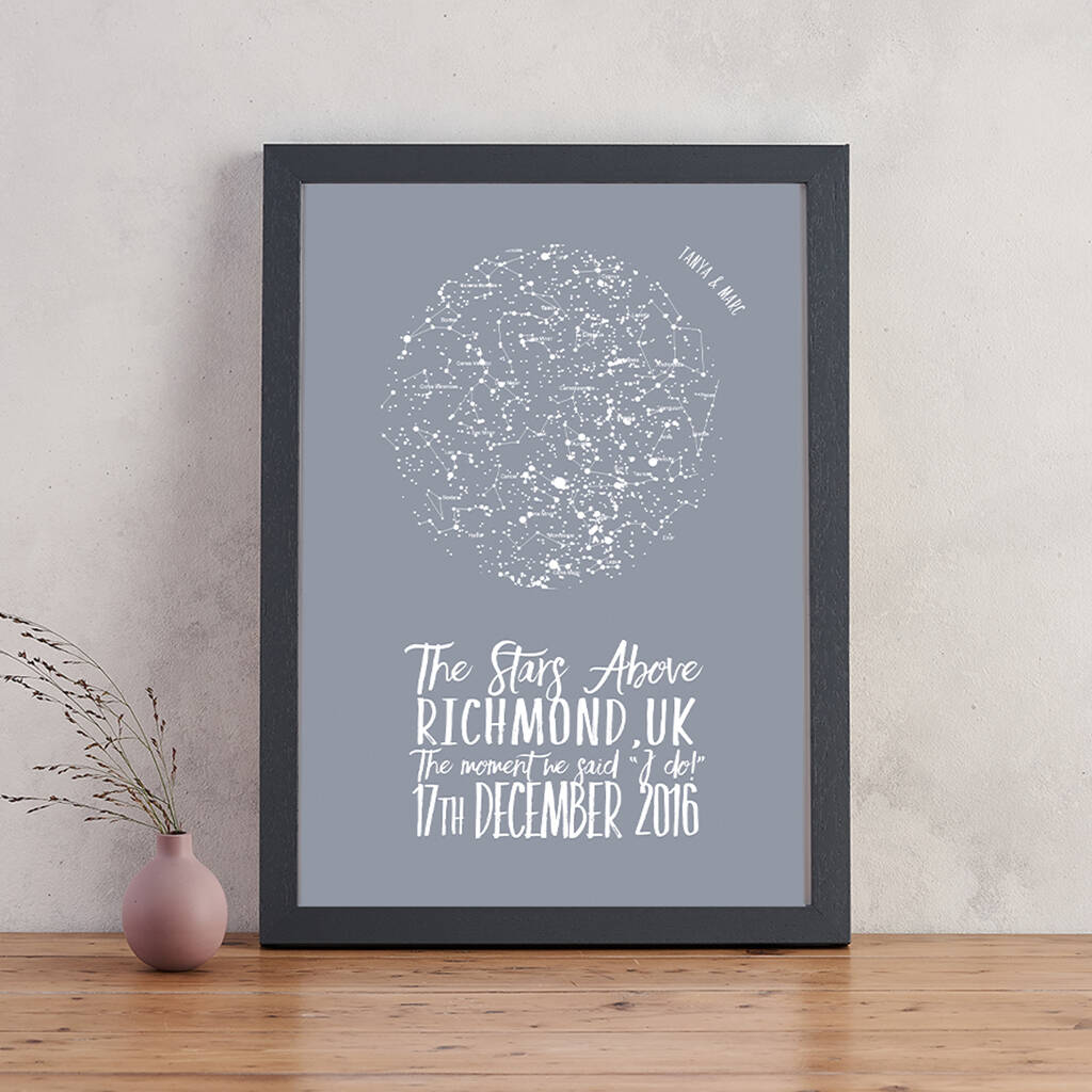 Personalised Star Map Print, 1 of 9