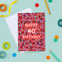 40th Birthday Card For Men, Geometric 40th Card, For Him, thumbnail 1 of 2