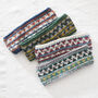 Fair Trade Fair Isle Knit Wool Lined Earwarmer Headband, thumbnail 1 of 12