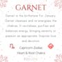 Garnet Crystal Moon Necklace, January Birthstone Jewellery, thumbnail 6 of 12