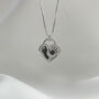 Sterling Silver Heart Necklace With Prints – One Child, thumbnail 3 of 9