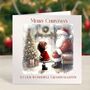 Personalised Christmas Card Santa With Little Girl, thumbnail 1 of 2