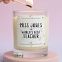 Teacher Gift World's Best Teacher Personalised Candle, thumbnail 1 of 6