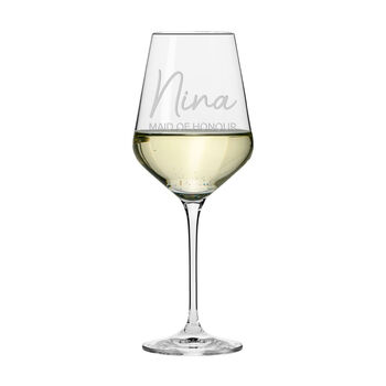 Personalised Wedding Party Wine Glass, 4 of 4