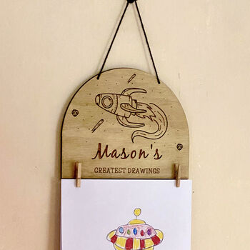 Personalised Artwork Hanger Kids Drawing Holder, 8 of 8