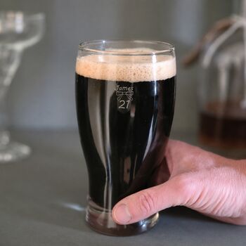 Personalised Pint Glass Engraved For 21st Birthday Gift, 3 of 12