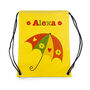 Personalised Girl's Yellow Waterproof Swim Bag, thumbnail 9 of 12