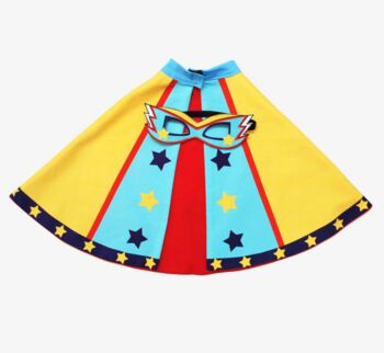 Personalised Superhero Cape Superstar Rainbow With Name, 8 of 12