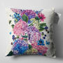 Hydrangea Floral Cushion Cover With Blue And Pink, thumbnail 5 of 7