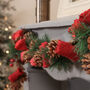Traditional Pinecone Roses Christmas Garland, thumbnail 1 of 7