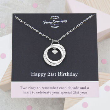 Personalised 21st Birthday Necklace With Heart, 2 of 10