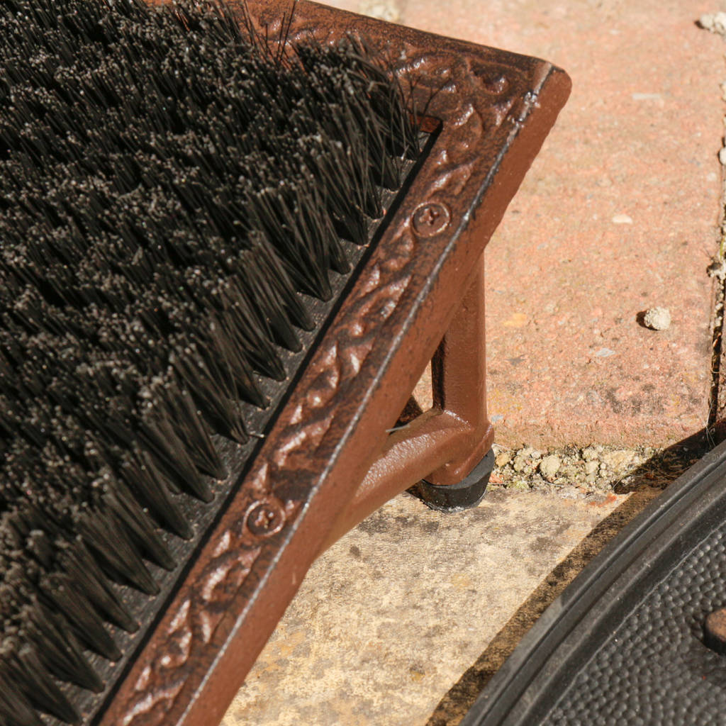 free standing cast iron boot brush and shoe scraper by dibor