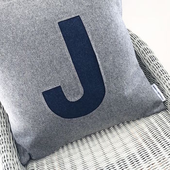 Personalised Handmade Wool Cushion With Initials, 6 of 7