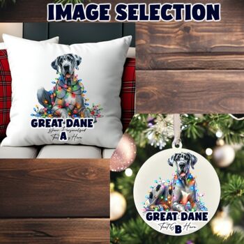 Personalised Great Dane In Christmas Lights, 3 of 10