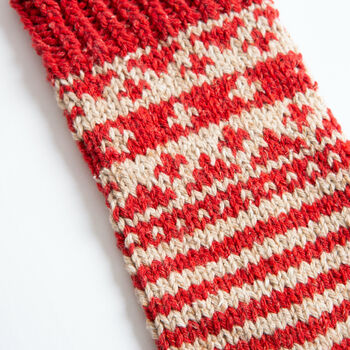 Striped Fair Isle Socks Knitting Kit, 7 of 9