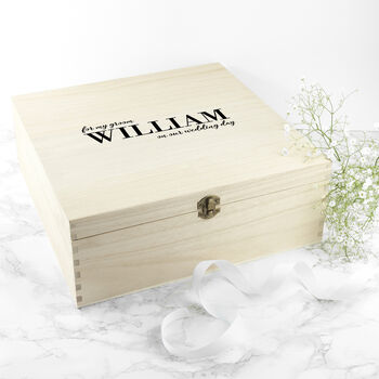 Personalised For My Groom Wedding Day Box, 7 of 9