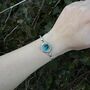 Round Turquoise Reef Silver Plated Bangle, thumbnail 5 of 7