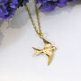 9ct Gold Swallow Necklace, thumbnail 4 of 10