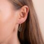 Black Druzy Crystal 18k Gold Plated Drop Earrings, thumbnail 3 of 4